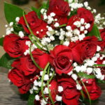 svatební kytice z růží